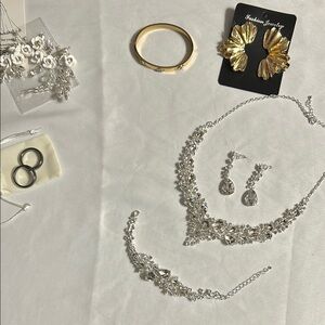 Elegant Gold and Silver Necklaces with Intricate Designs Lot #1